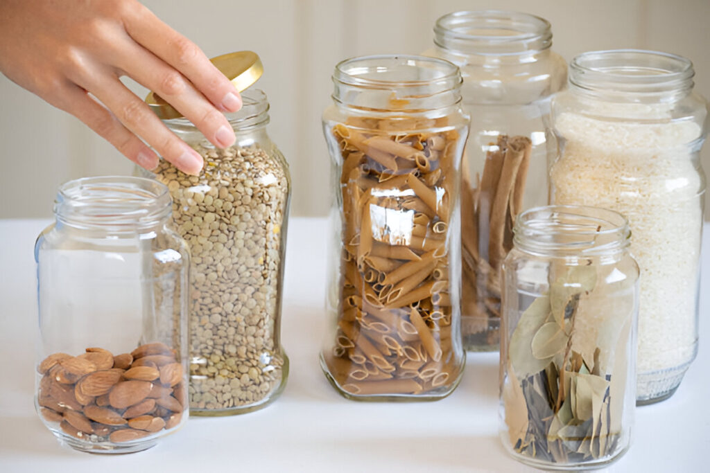 Use Glass Jars For Zero-Waste Shopping & Storage